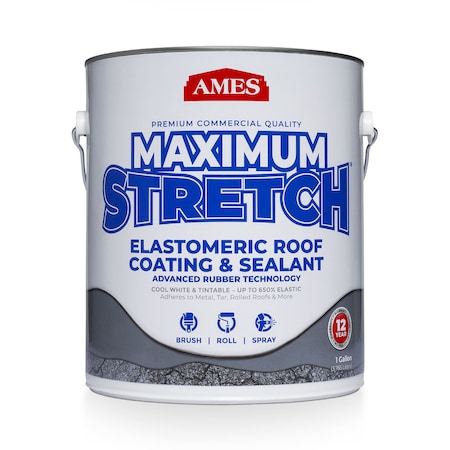 Ames Research Laboratories Ames Maximum Stretch Reflective Roof Coating 1 Gallon - White MSS1